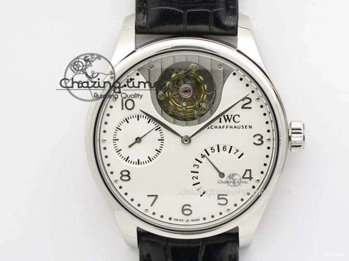 MIROTIME 1219 Portuguese IW3714 Diam ZF V2 1:1 Best Edition White Dial RG Numbers On Brown Leather Strap A79350 (Slim Movement) Fashionable 7246